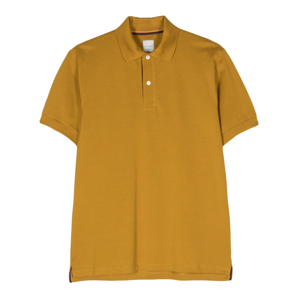 Paul Smith Gele Katoenen Piqué Polo Shirt Yellow Heren