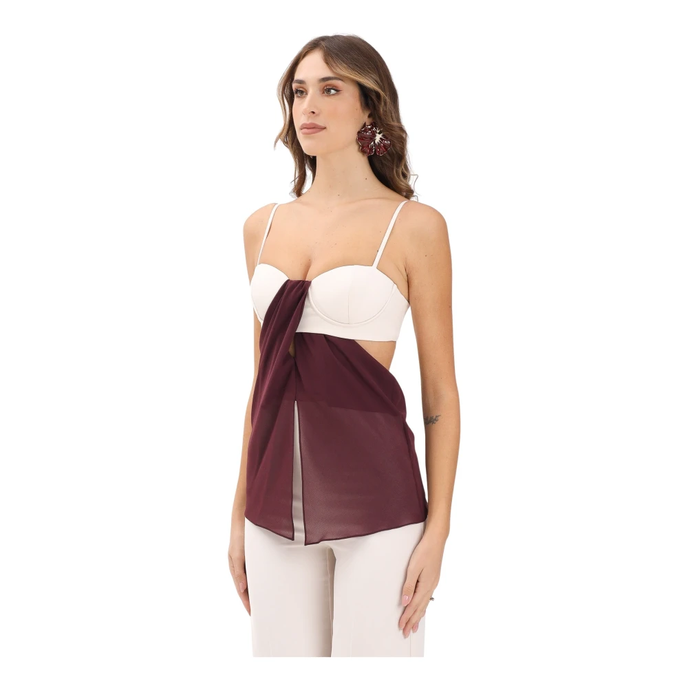 Patrizia Pepe Femme Multicolor Tops, E, Taille: 40 Fr Bustier Top