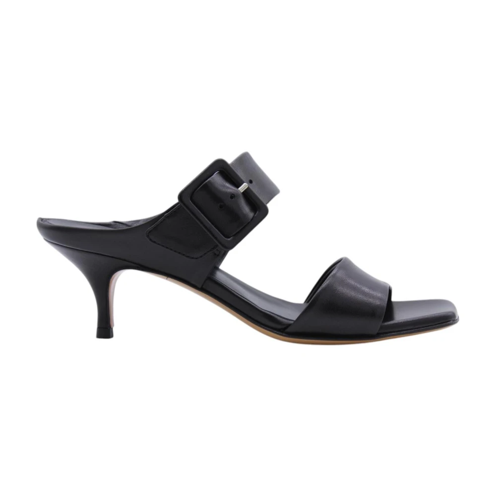 Rotta Women's Black Heeled Mules,, Stylish Mule Shoes For Size 5 Uk