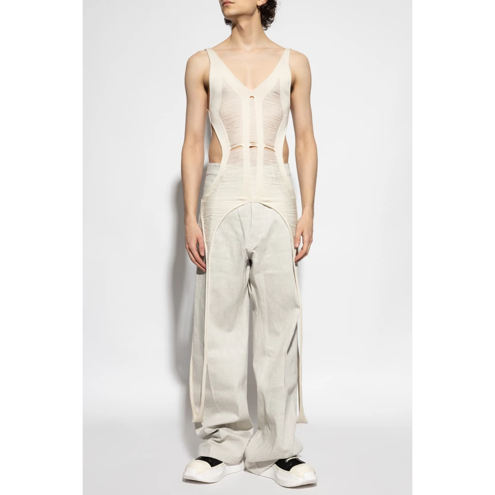 Rick Owens Wollen Tanktop Beige Heren