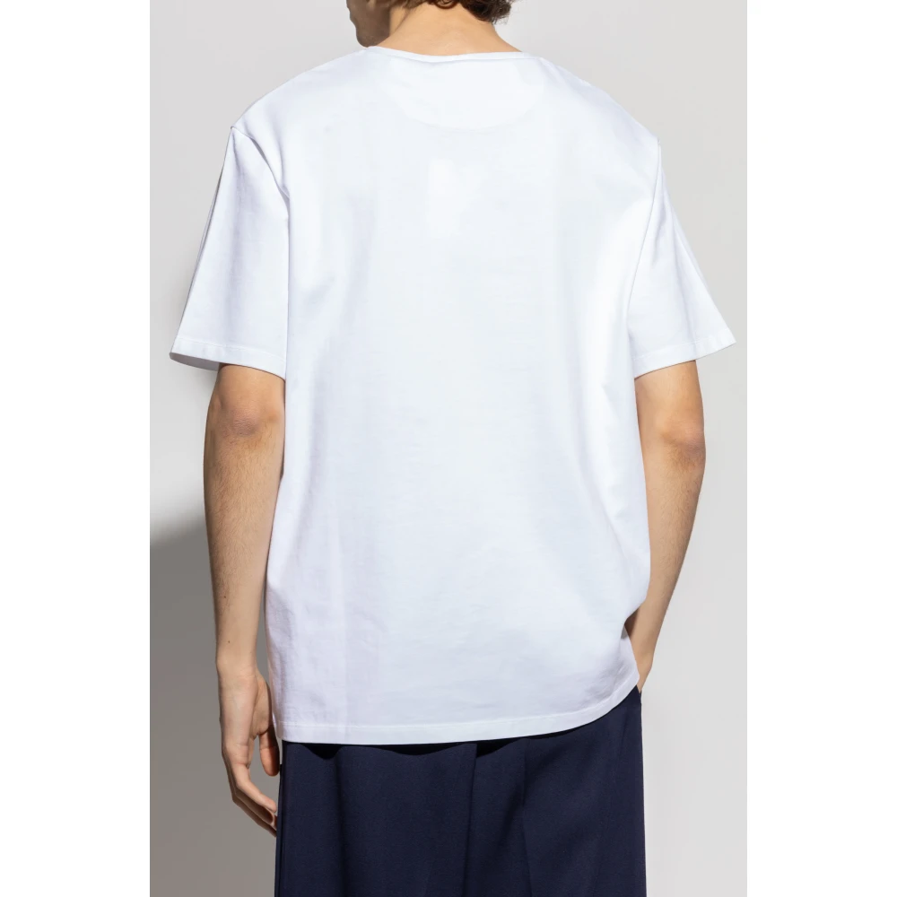 Bally T-shirt met geborduurd logo White Heren