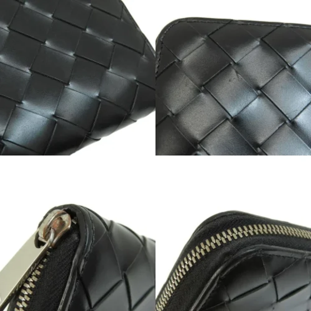 Bottega Veneta Vintage Pre-owned Leather wallets Black Dames