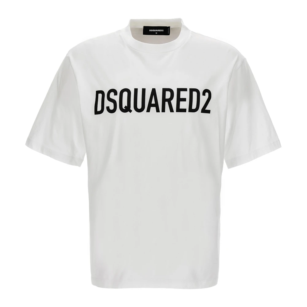 Dsquared2 Men's White Logo T-Shirt - T-Shirts - S - Tops