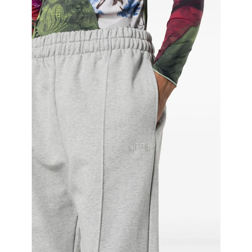 Gcds Grijze Logo Sweatpants Gray Heren