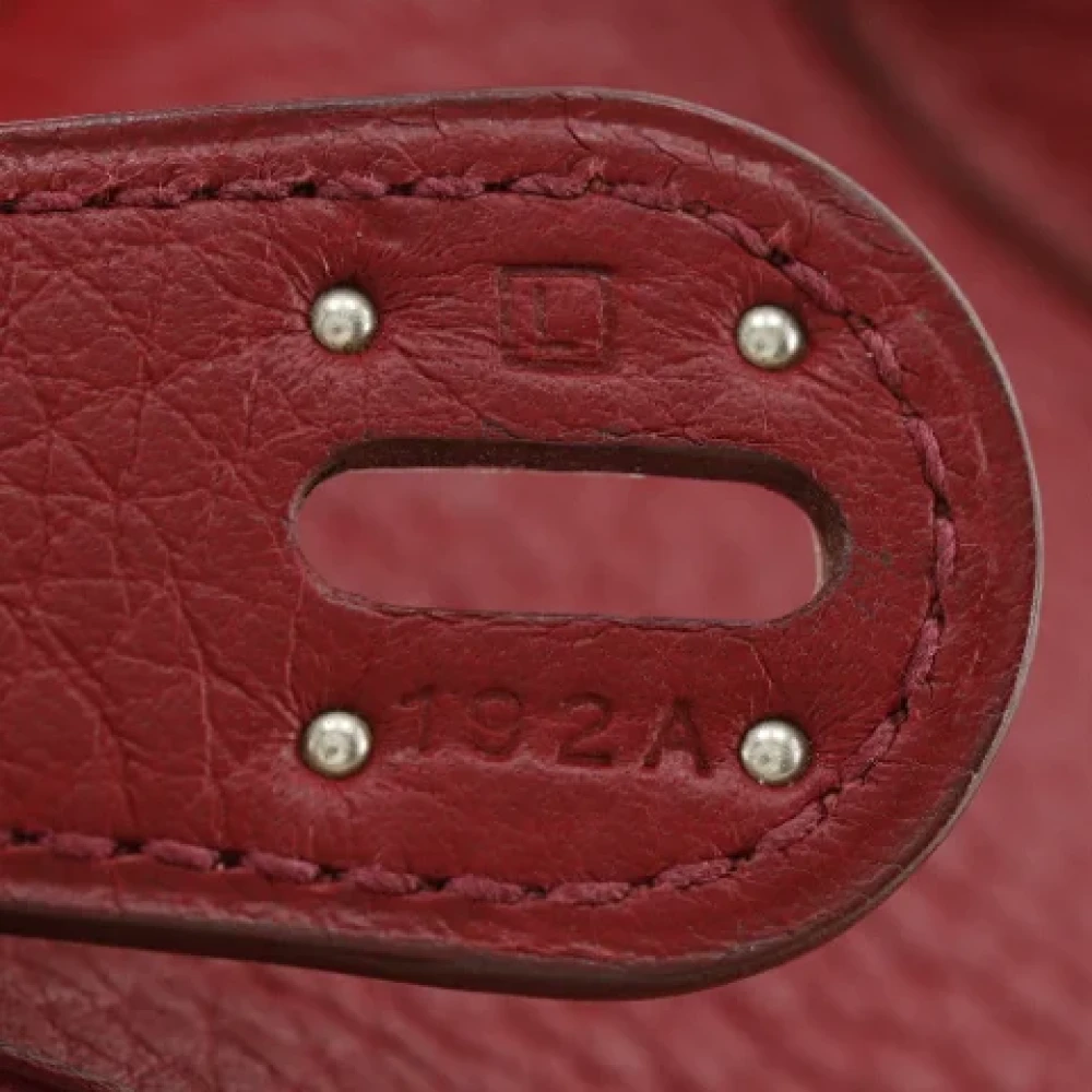 Hermès Vintage Pre-owned Leather shoulder-bags Red Dames