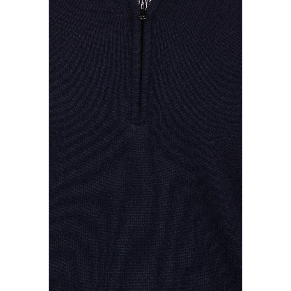C.P. Company Lamswol Half Zip Gebreid Blue Heren