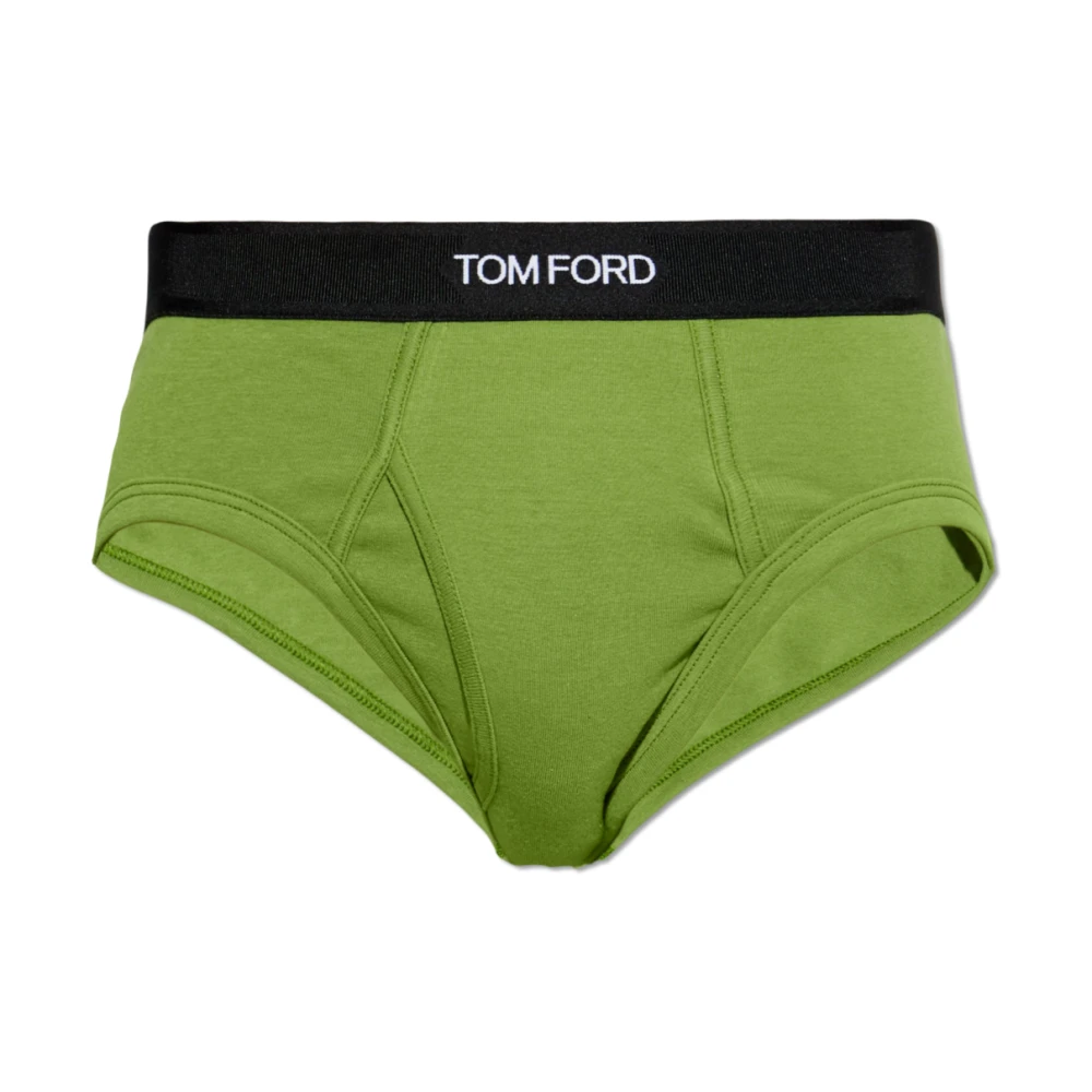 Tom Ford Mannelijk Groente Ondergoed Heren, Groen, Xl, Katoen, Logo Briefs