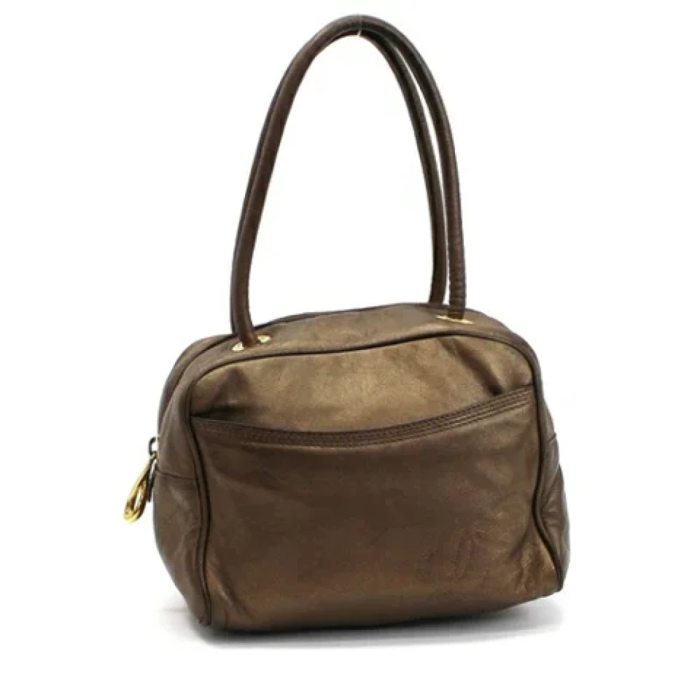 Loewe Pre-owned Fabric handbags Brown Dames