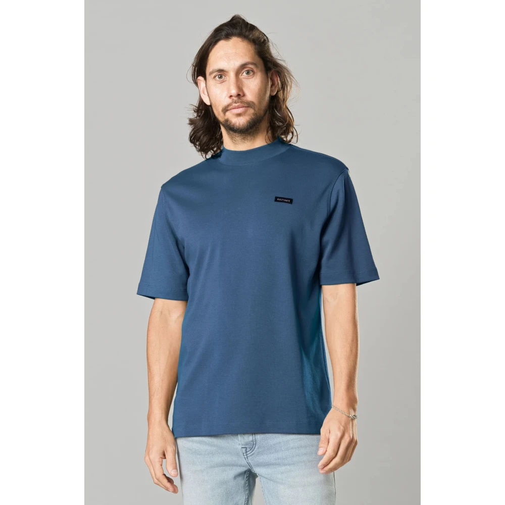 Kultivate T-Shirt- Kltv TS Logo Mock S S Blue Heren