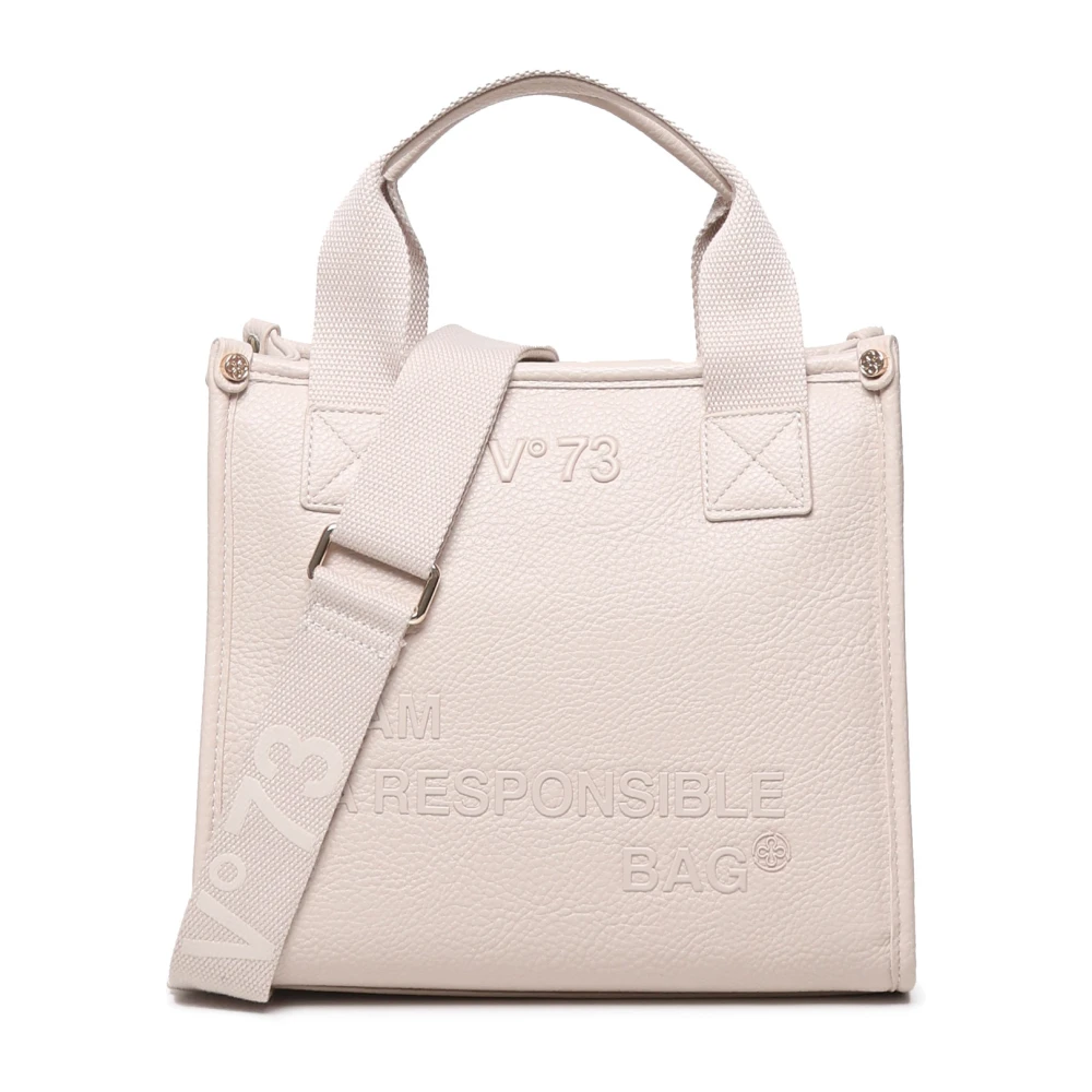 V73 Ecoleather Schoudertas in Nude Beige Dames