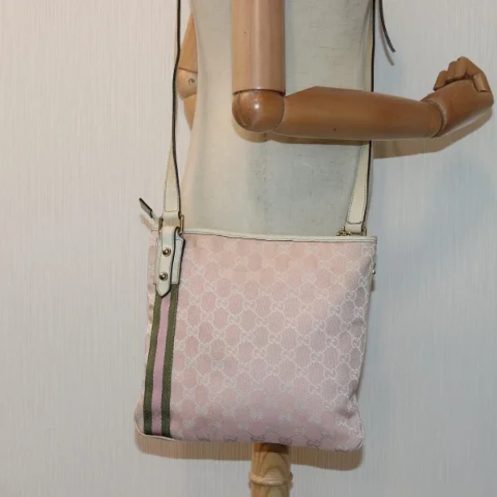 Gucci Vintage Pre-owned Canvas gucci-bags Pink Dames