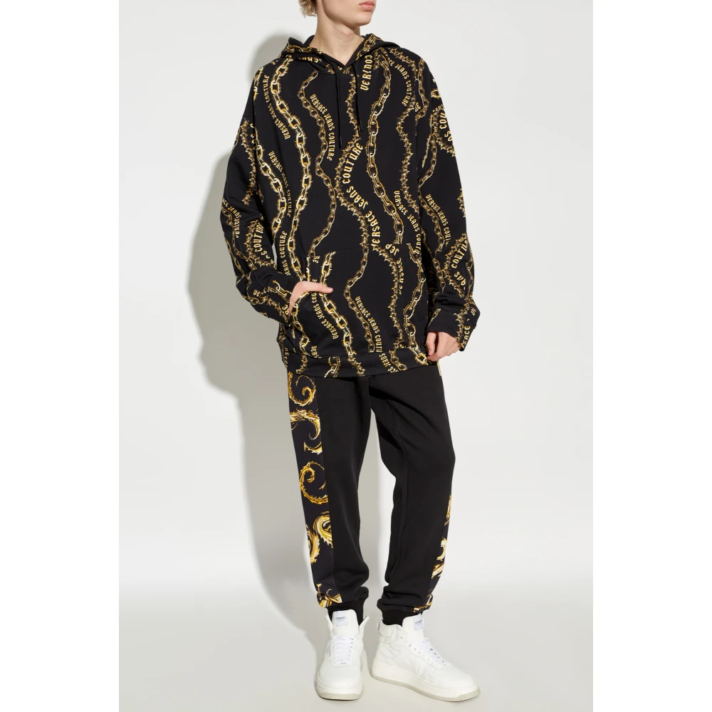 Versace Jeans Couture Sweatshirt met logo Black Heren