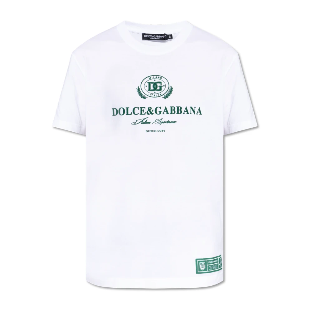 Dolce & Gabbana T-shirt met print White Heren