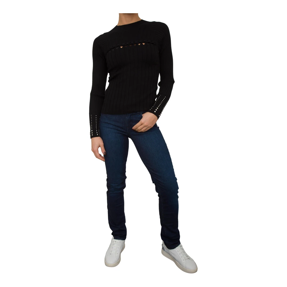 Liu Jo Zwarte Trui met Moderne Stijl Black Dames