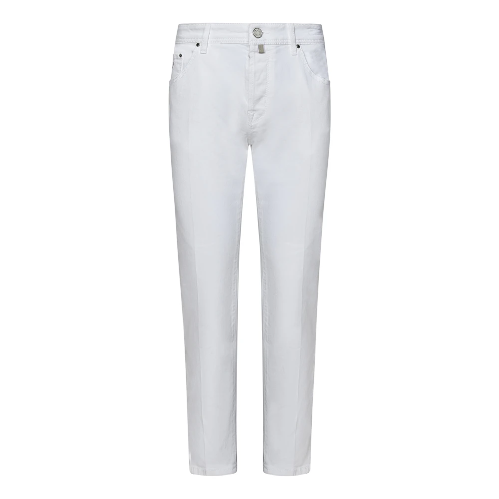 Jacob Cohën Witte Slim Fit Jeans met Logo White Heren