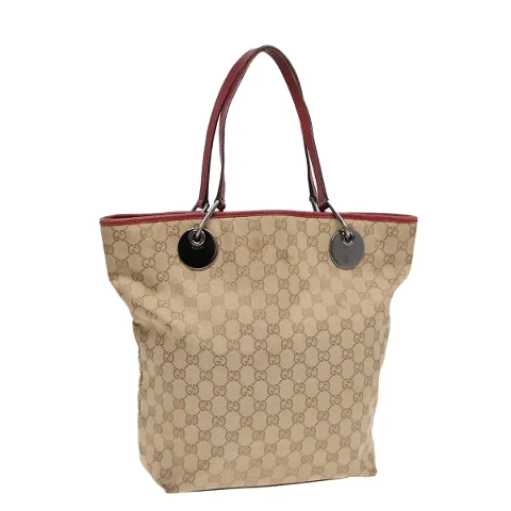 Gucci Vintage Pre-owned Canvas handbags Beige Dames