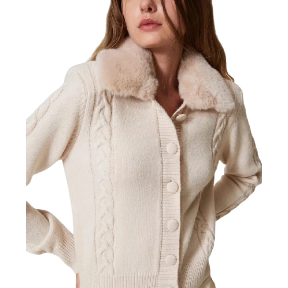 Twinset Roze Kabeltrui Sweater Pink Dames