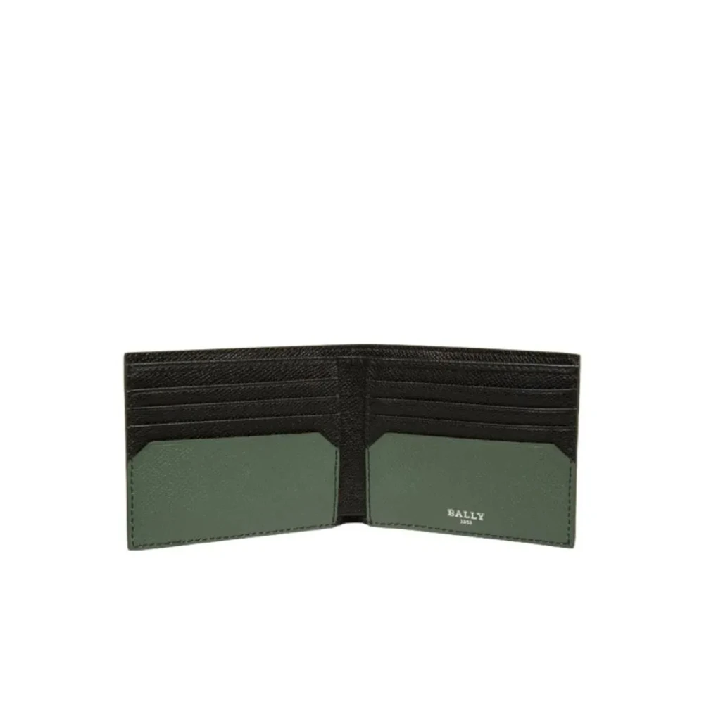 Bally Klassieke Leren Portemonnee Green Heren