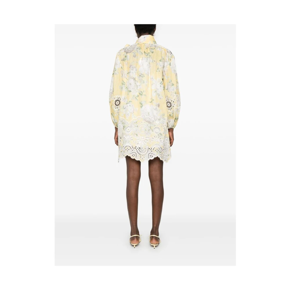Zimmermann Bloemenprint Linnen Jurk Multicolor Dames