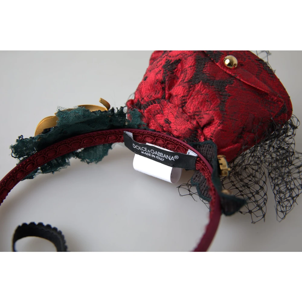 Dolce & Gabbana Betoverende Rozenkristal Haarband Red Dames