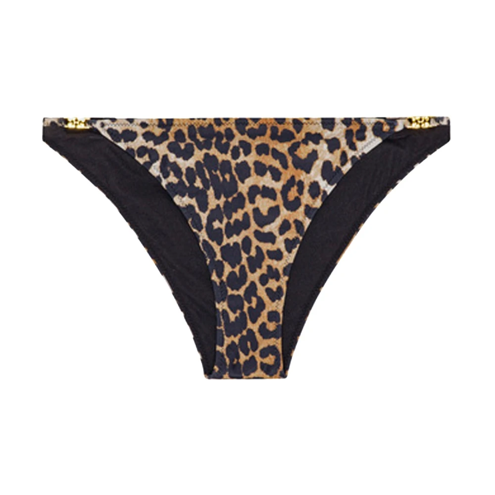 Ganni Emblem Mini Briefs Brown Dames