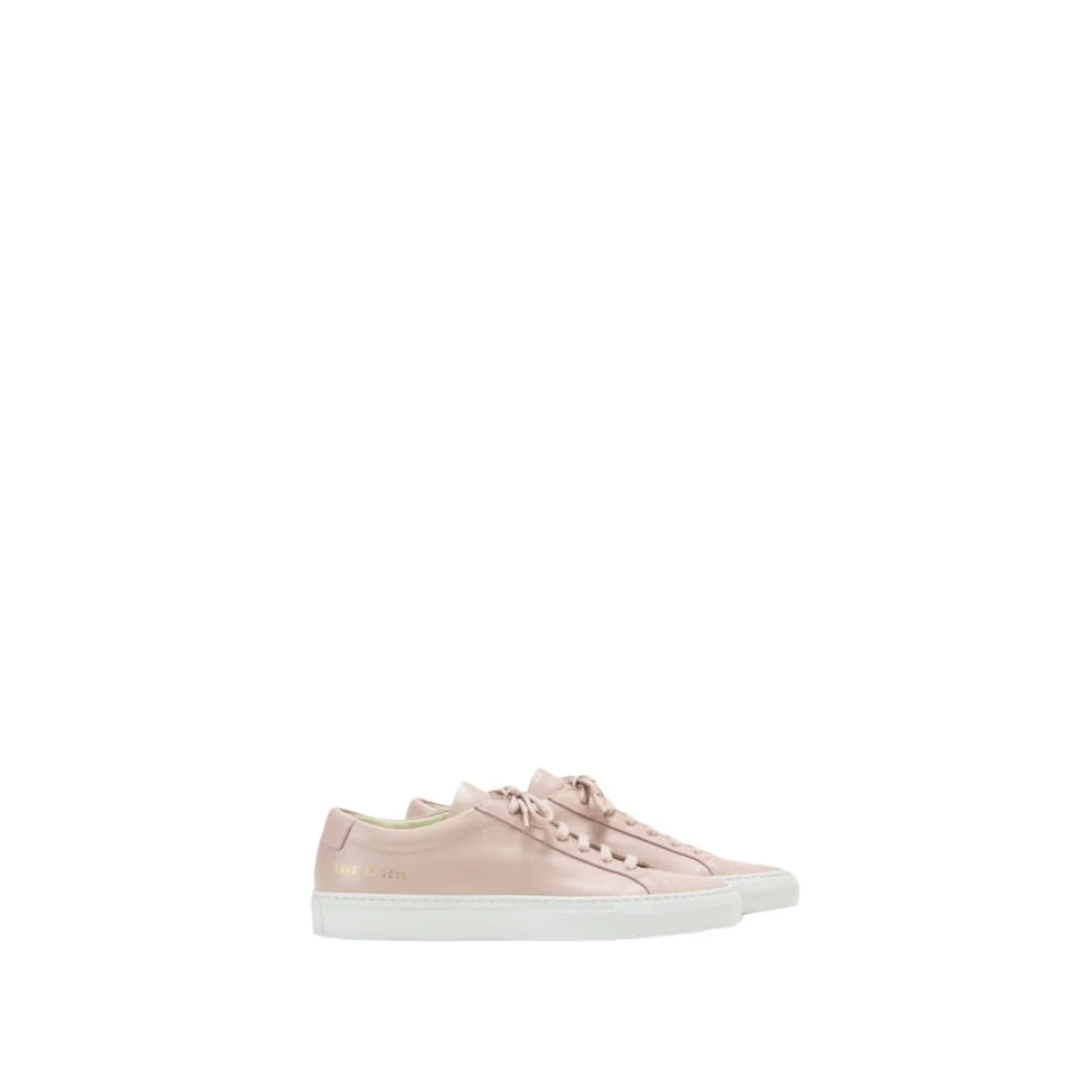 Common Projects Blush Leren Sneakers met Witte Zool Dames Schoenen Roze