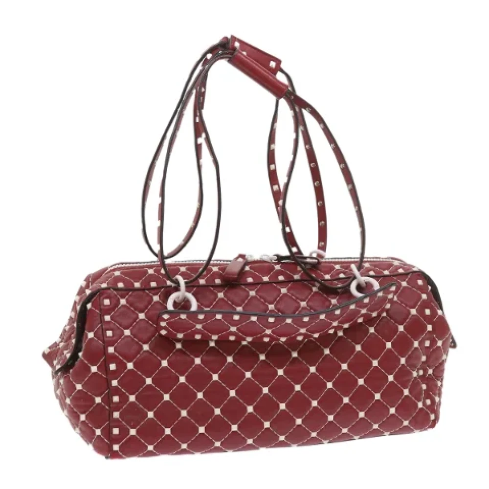 Valentino Vintage Pre-owned Leather shoulder-bags Red Dames