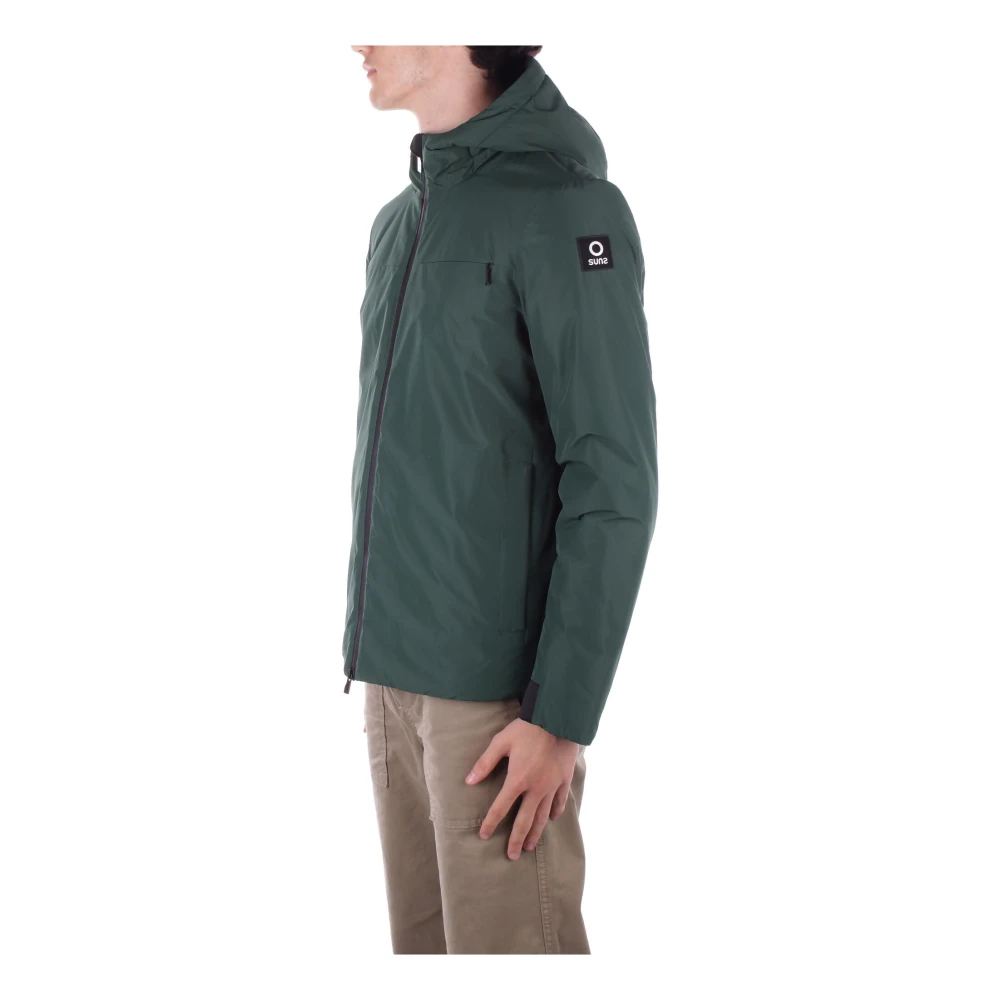Suns Hoodie met ritssluiting zakken Green Heren