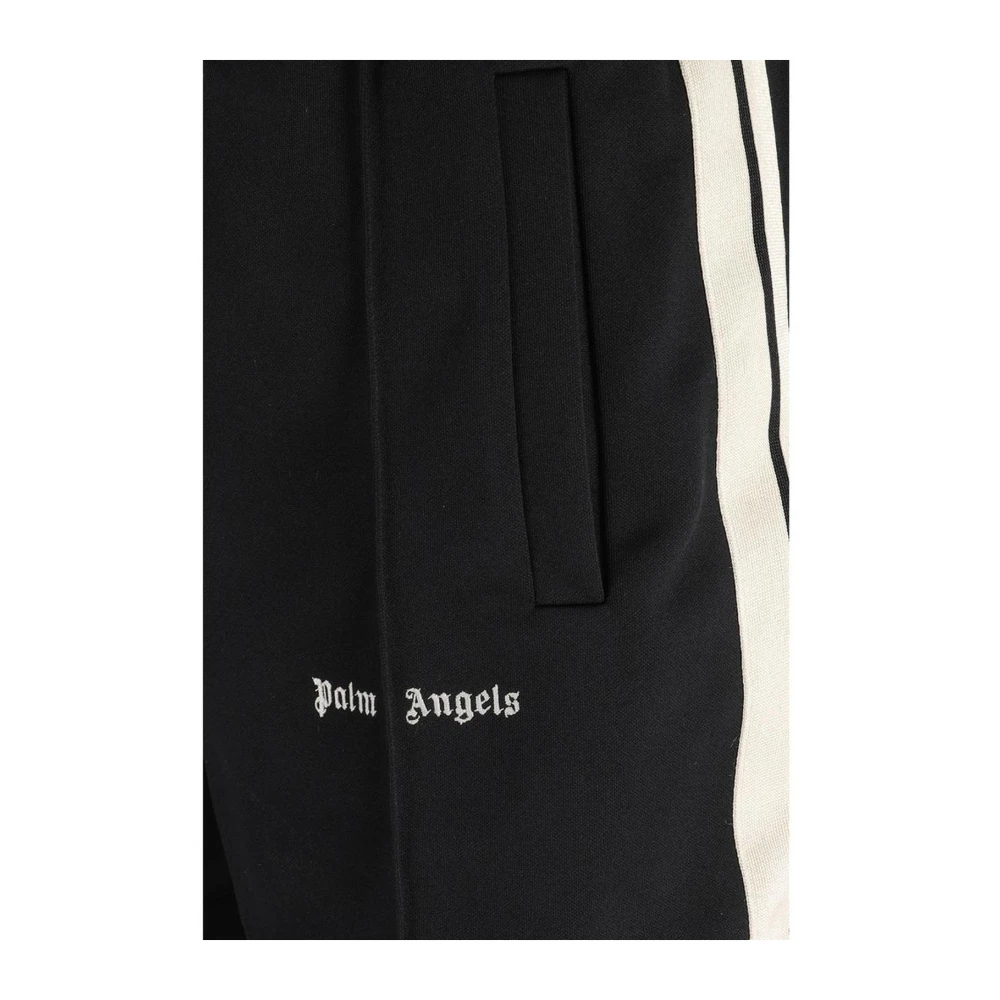 Palm Angels Monogram Bermuda Shorts met elastische tailleband Black Heren