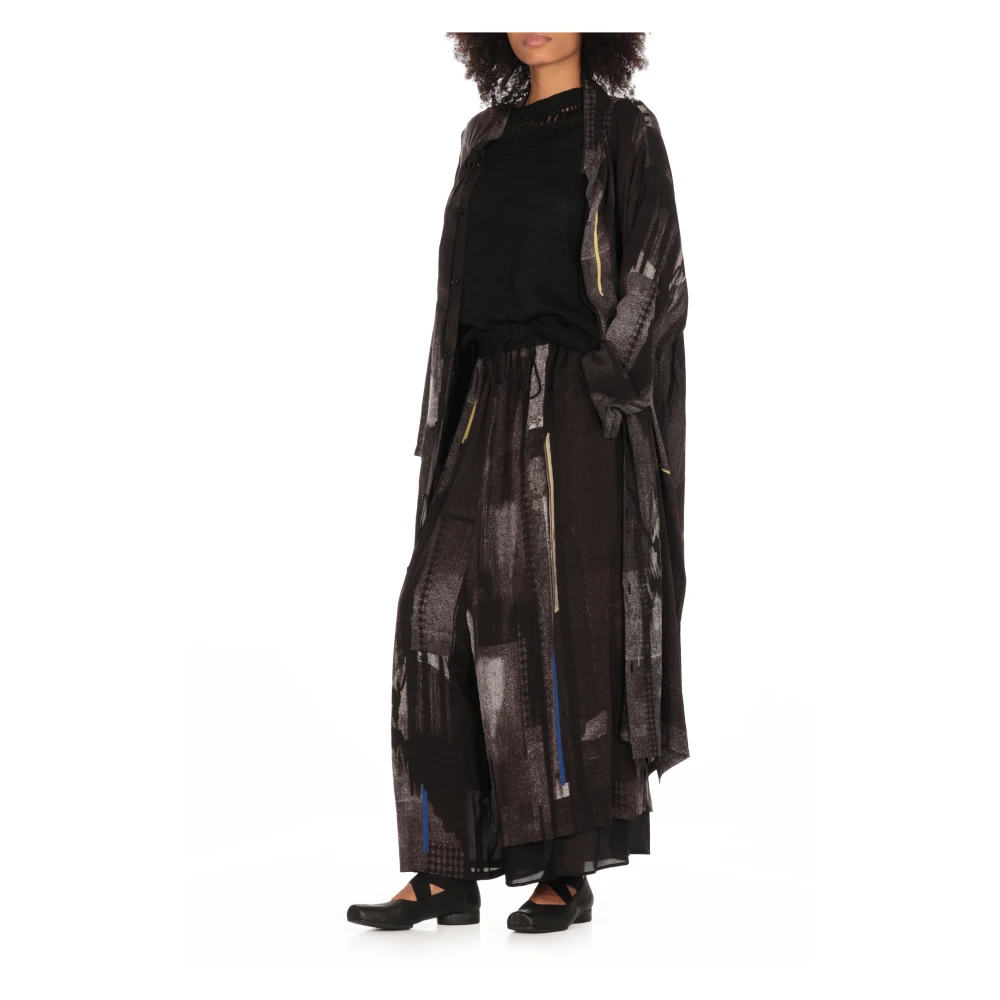 Y-3 Antraciet Elastische Taille Trekkoord Rok Gray Dames