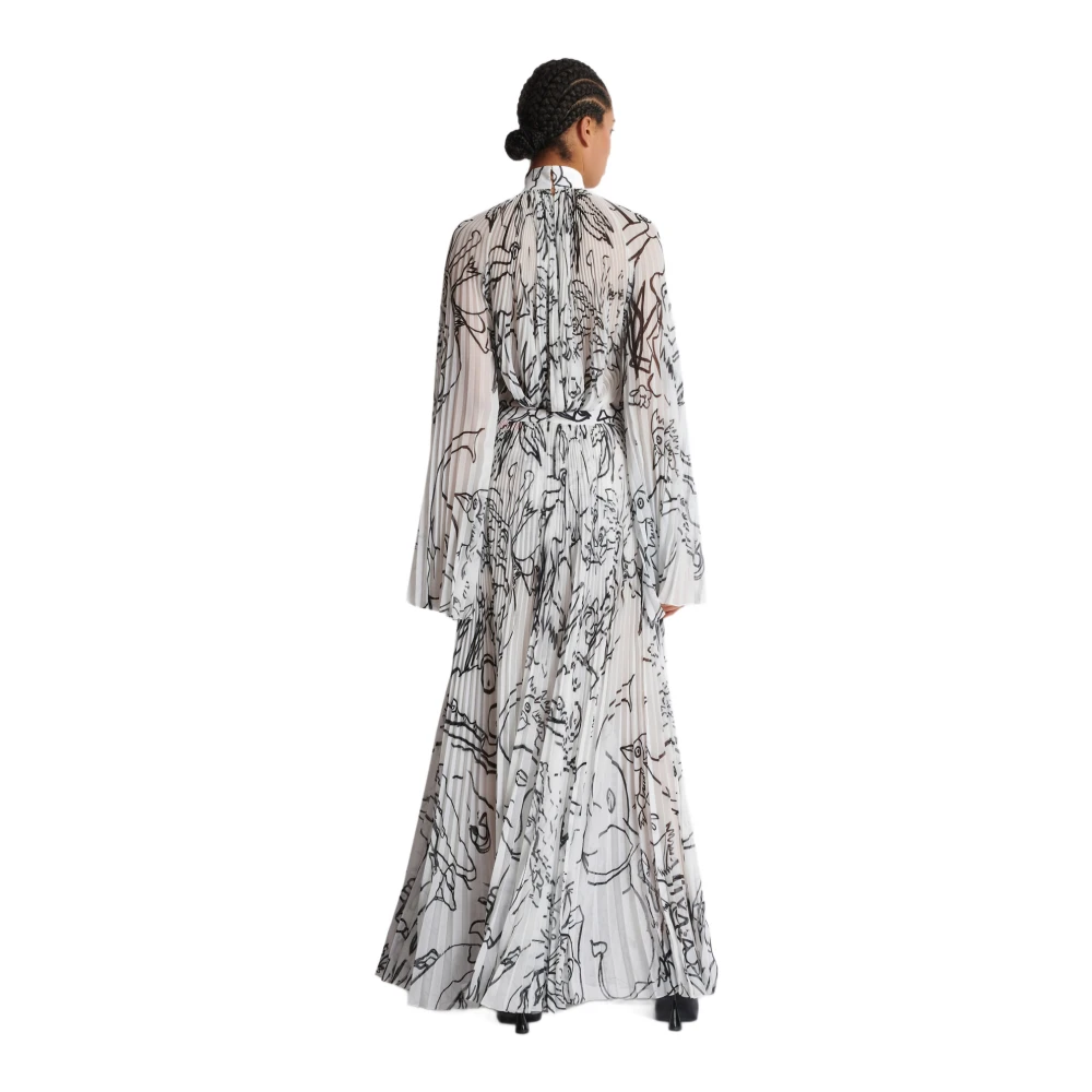 Balmain Disney x : The Lion King Lange geplooide bedrukte rok Kind Vroegrijp White Dames