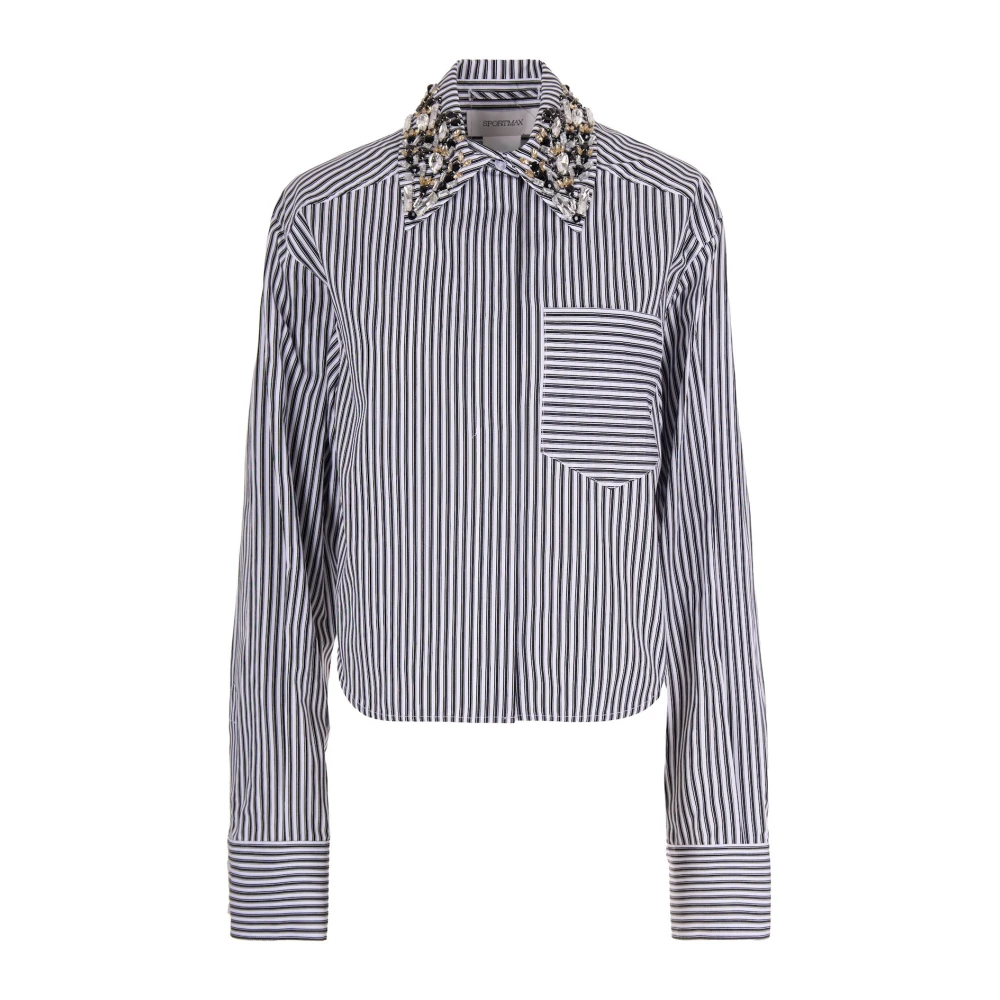 Sportmax Kvinno Multicolor Blusar & Skjortor Dam, 2XS, Shirts