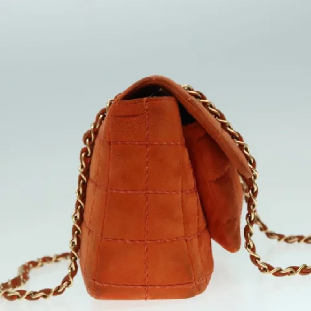 Chanel Vintage Pre-owned Suede chanel-bags Orange Dames