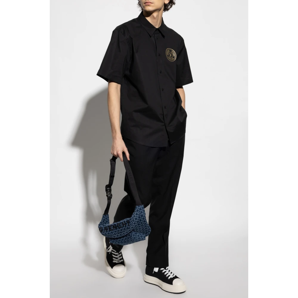 Versace Jeans Couture Shirt met logo Black Heren
