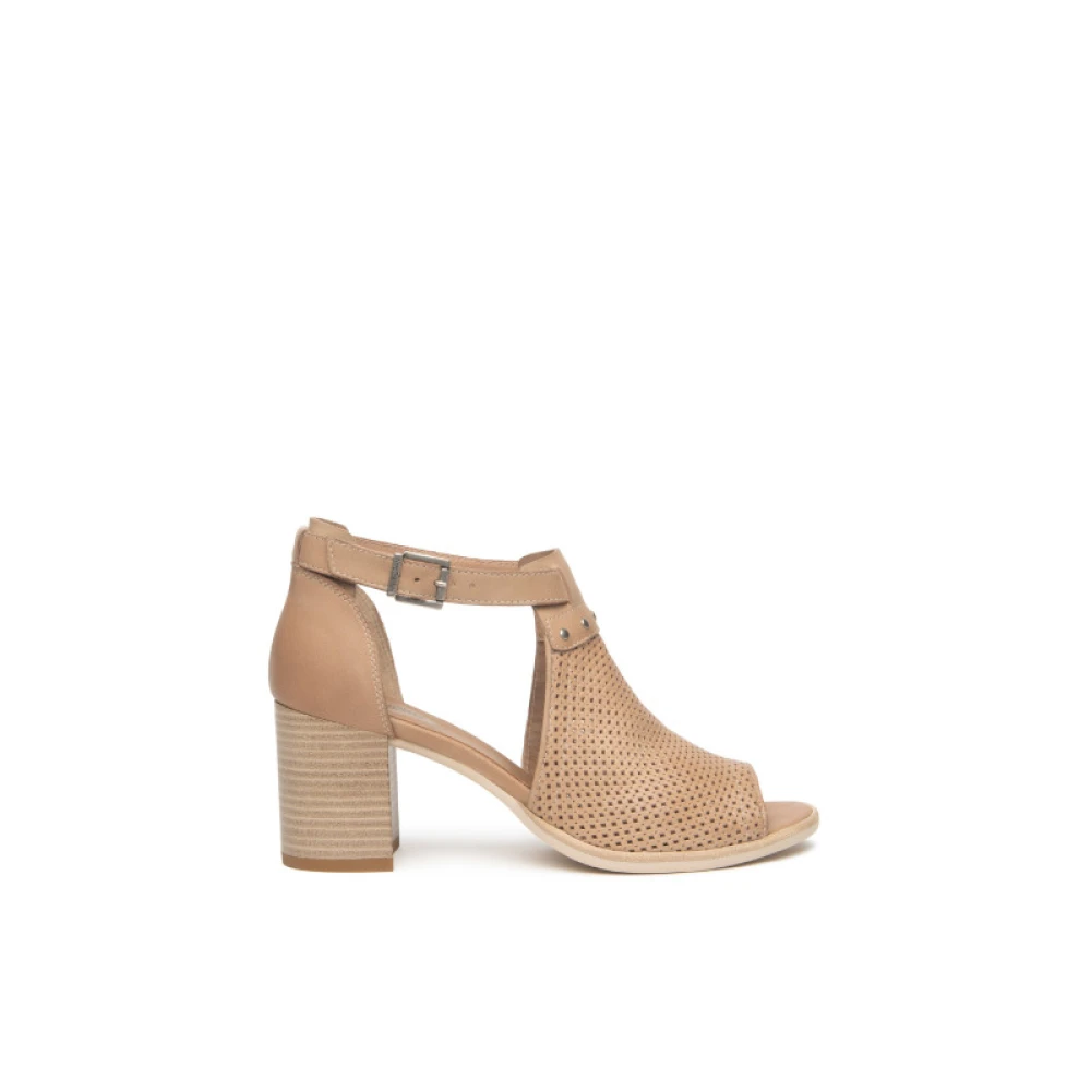 Nerogiardini Women's Brown Leather Ankle Boots - High Heel Sandals - 6 Uk - Shoes