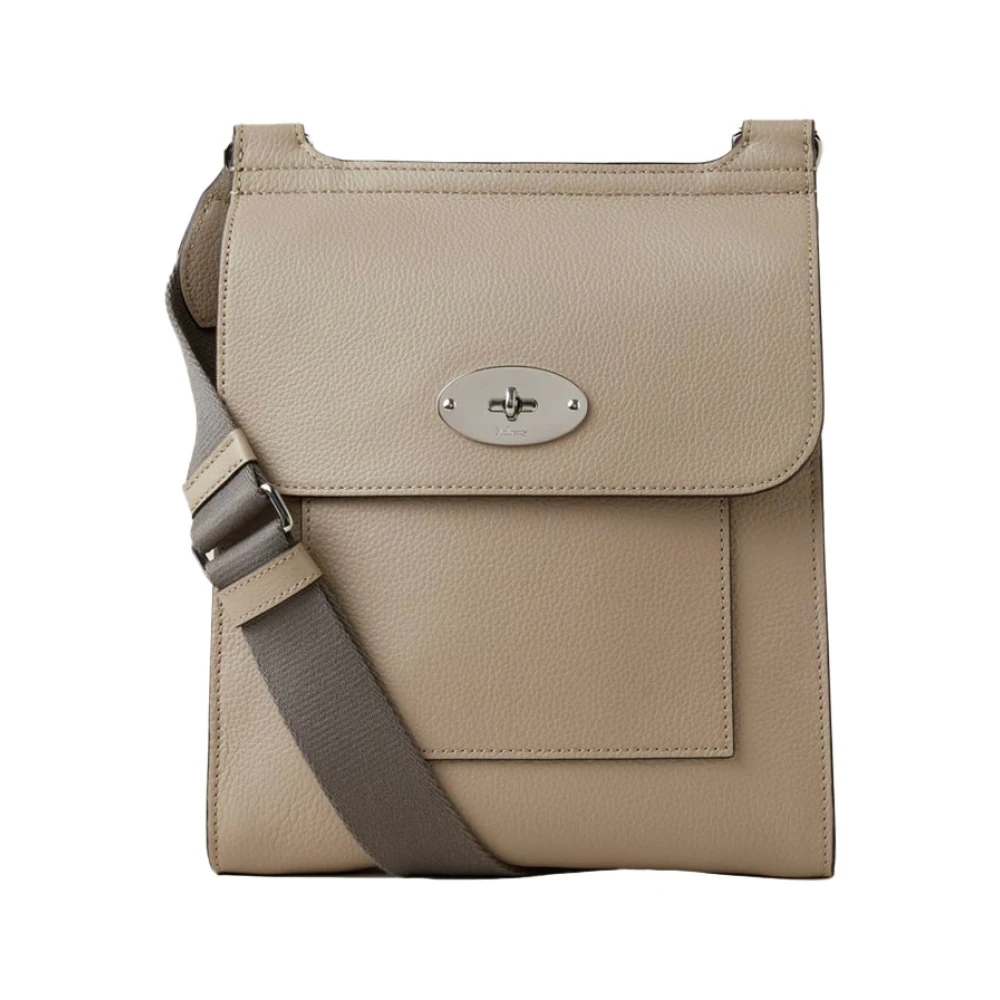 Mulberry Klassisk Unisex Väska med Justerbar Läderrem Beige, Dam