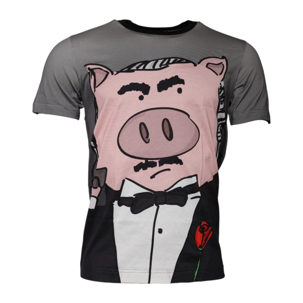 Dolce & Gabbana 2019 Jaar van het Varken T-shirt Gray Heren