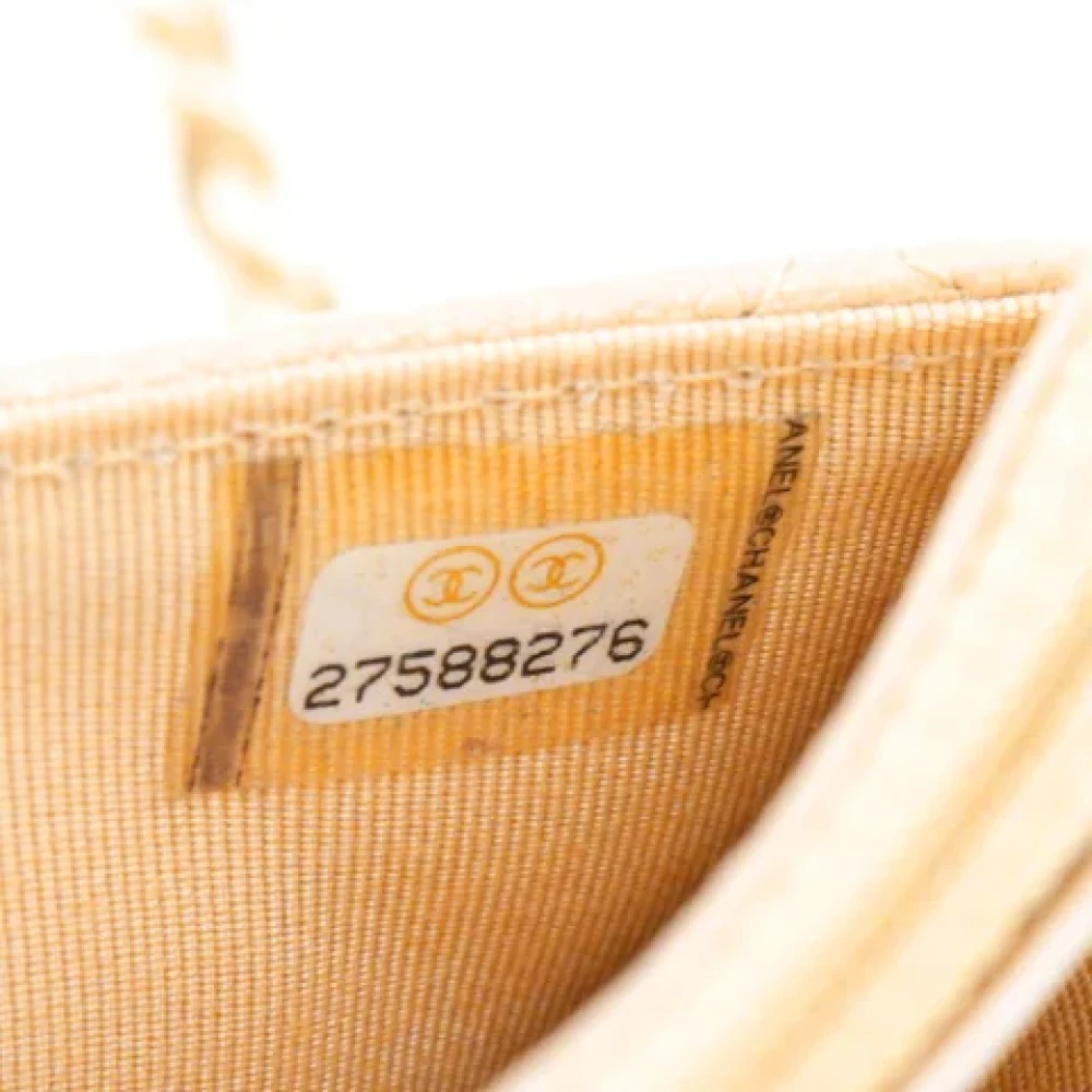 Chanel Vintage Pre-owned Leather chanel-bags Beige Dames
