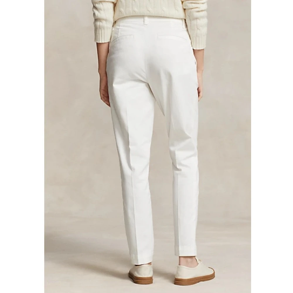 Polo Ralph Lauren Slim-Fit Twill Chinos White Dames