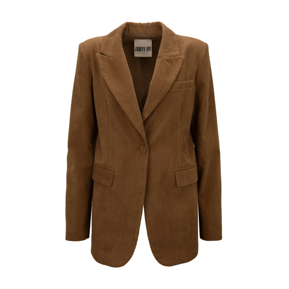 Aniye By Katoenen knoopblazer Brown Dames