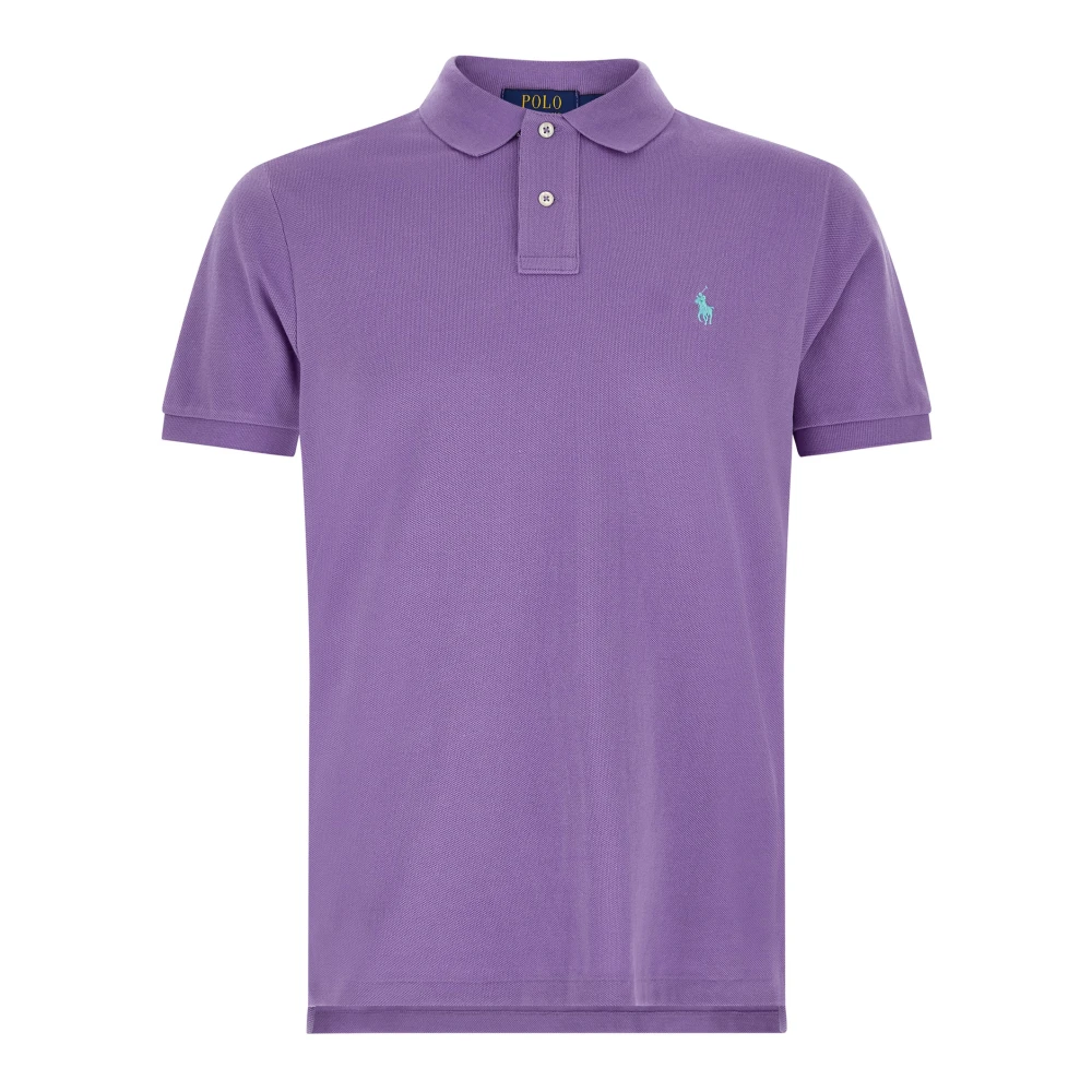 Polo Ralph Lauren Men's Purple Polo Shirts, L, Polo Shirt