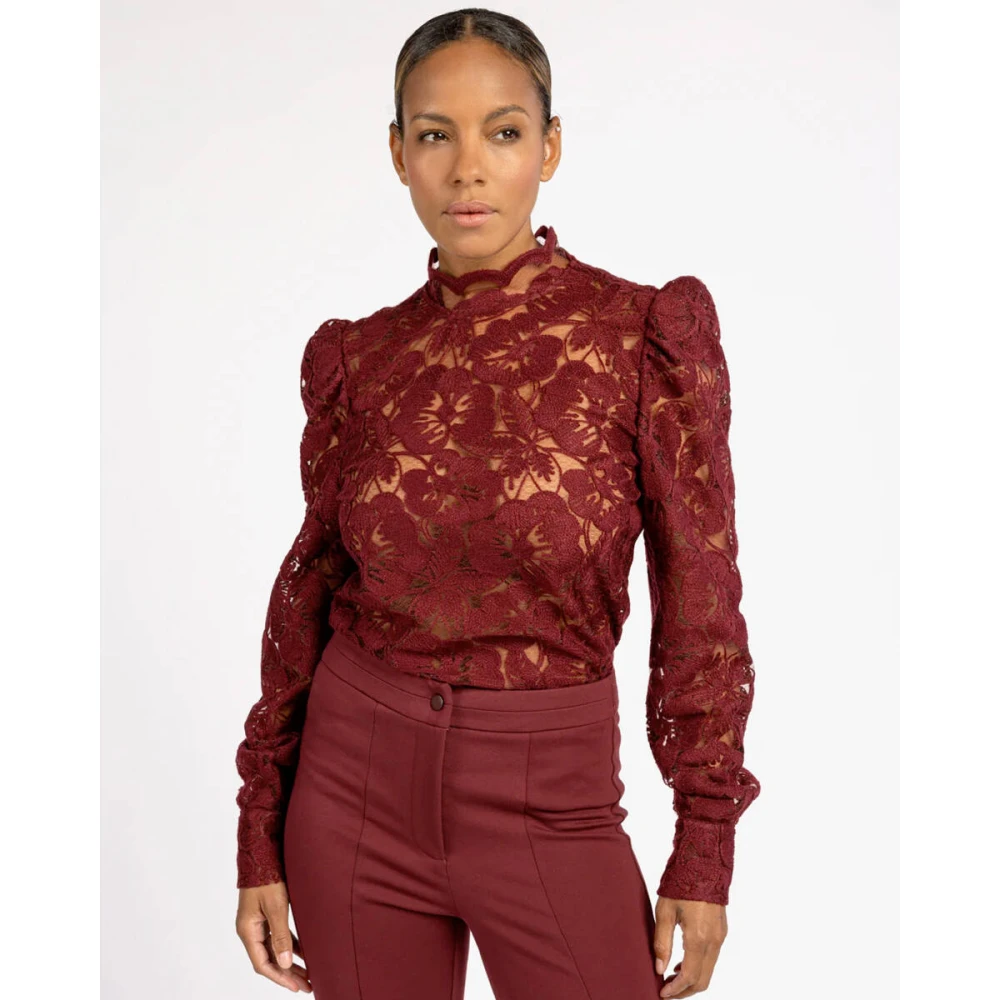 Aaiko Lange mouw blouse in Muze stijl Red Dames