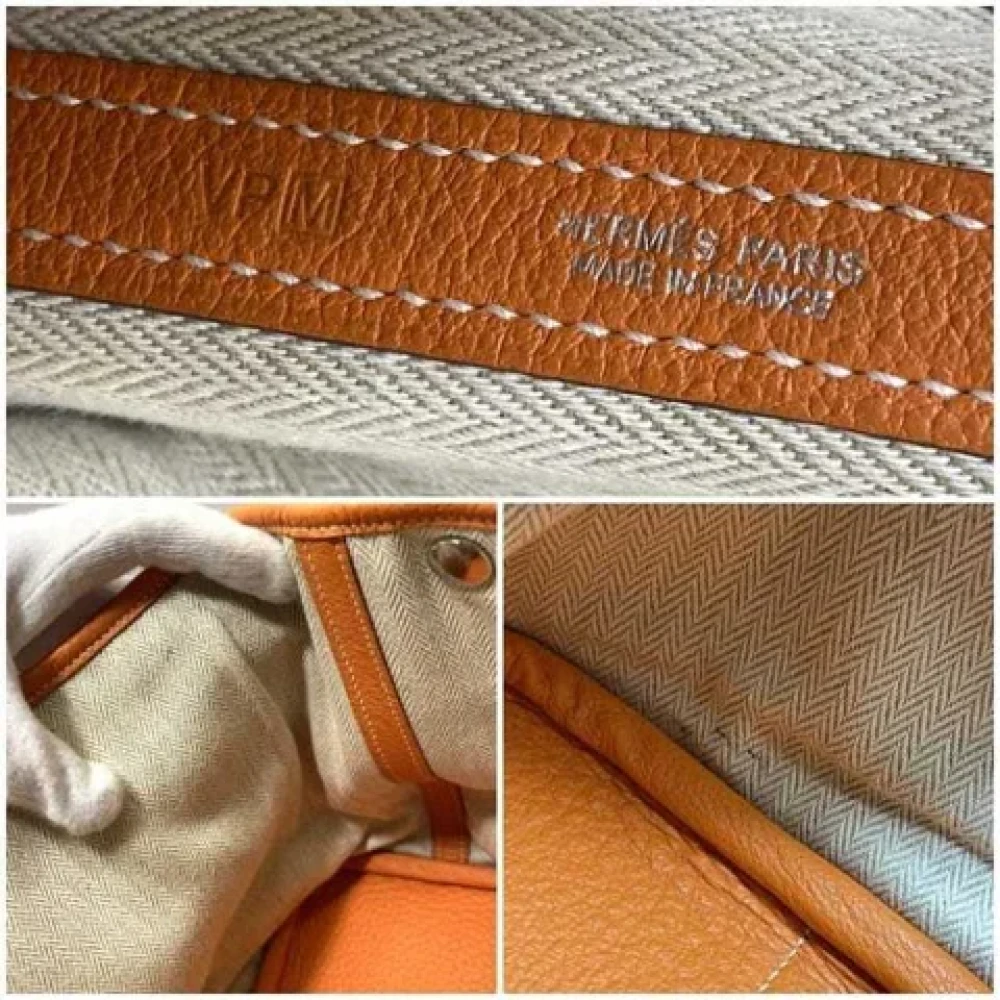 Hermès Vintage Pre-owned Fabric handbags Orange Dames
