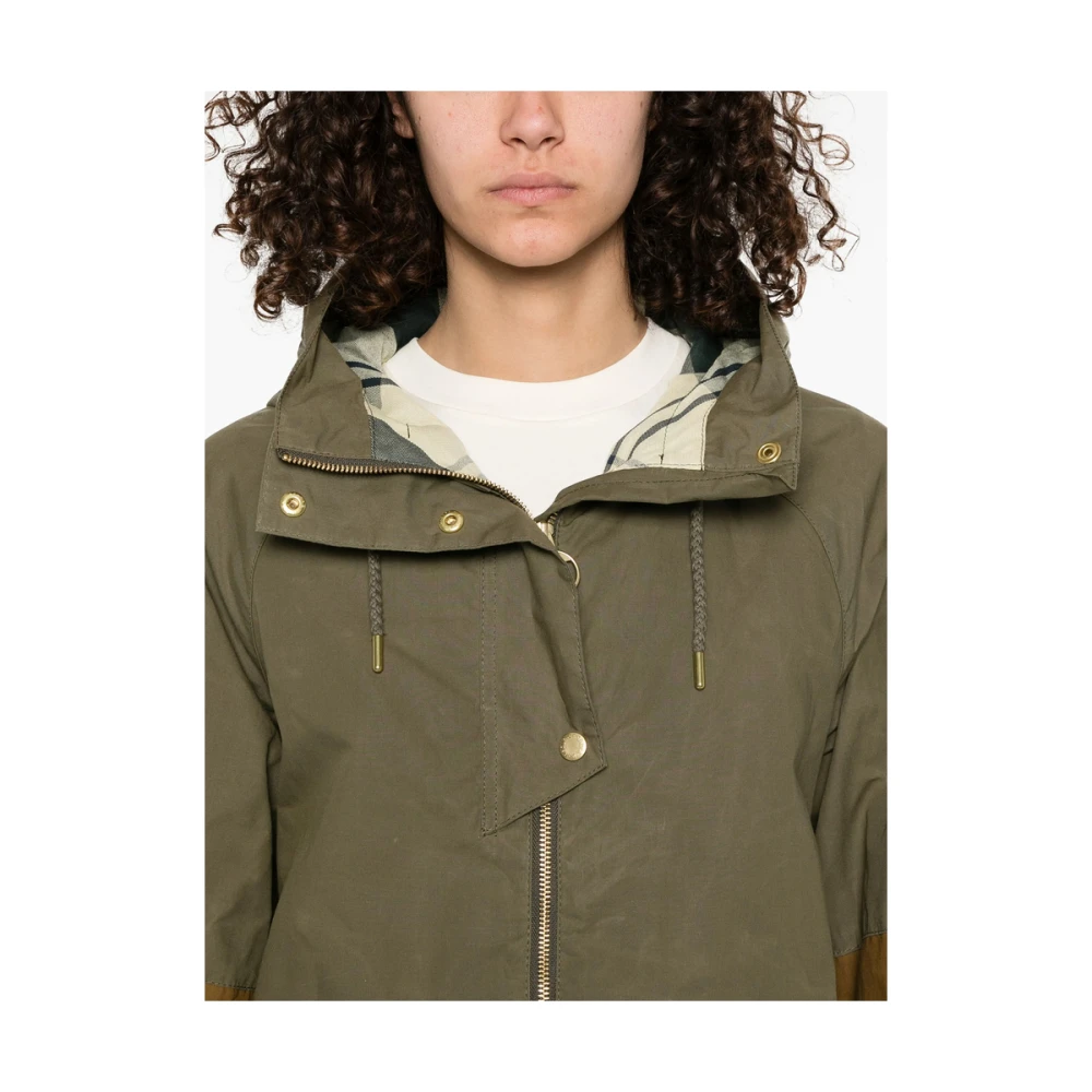 Barbour Groene Hoodie met Rits Green Dames