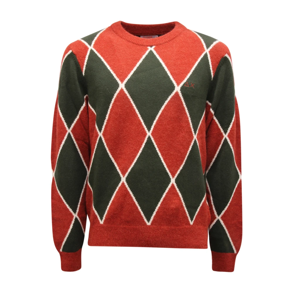 Sun68 Men's Multicolor K43154 Wool Blend Jumper - Round-Neck Knitwear - S - Knitwear