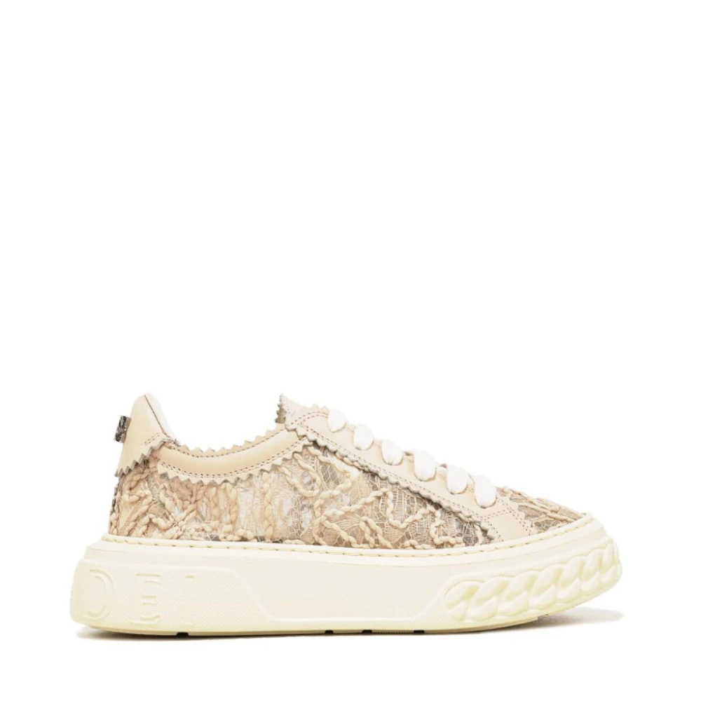 Casadei Women's Beige Off Road Chantilly Sneaker - Sneakers - 7 Uk - Shoes