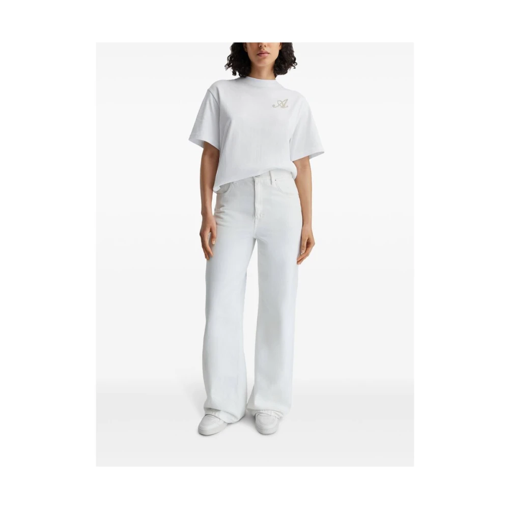 Axel Arigato Witte Wide Leg Denim Jeans White Dames