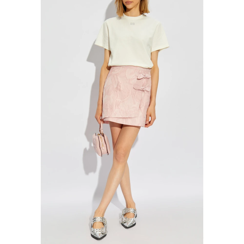 Ganni Logo T-shirt White Dames