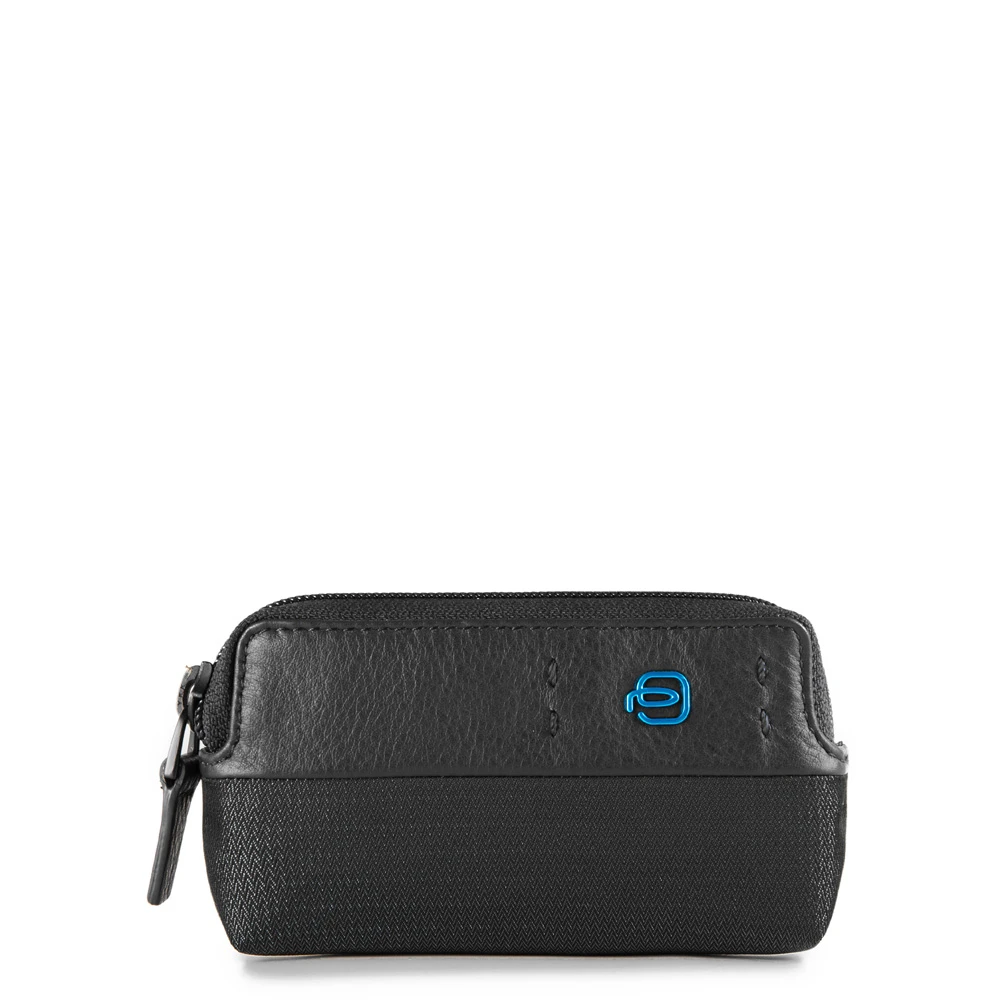 Piquadro Unisex Negro - Estuche Llavero Con Dos Anillas - Accessories - One Size