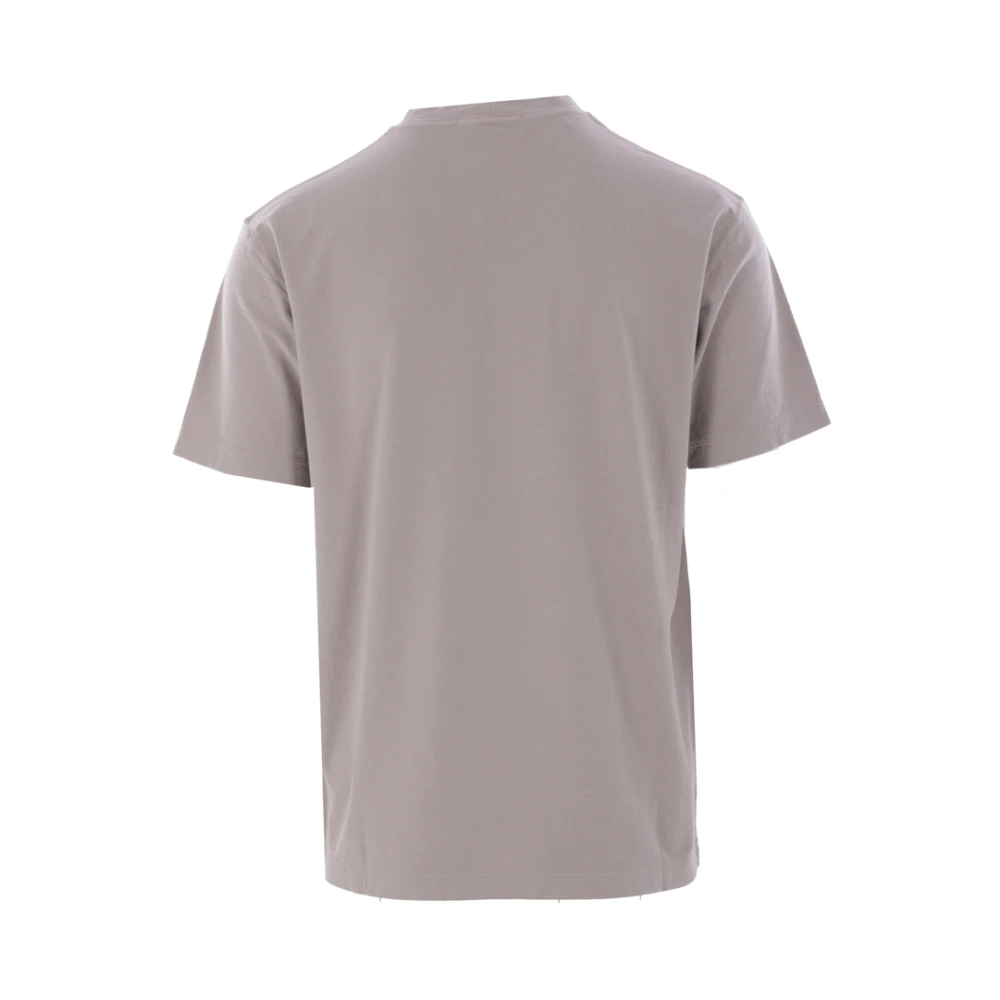Stone Island Grijze Katoenen Jersey Logo Patch T-shirt Gray Heren